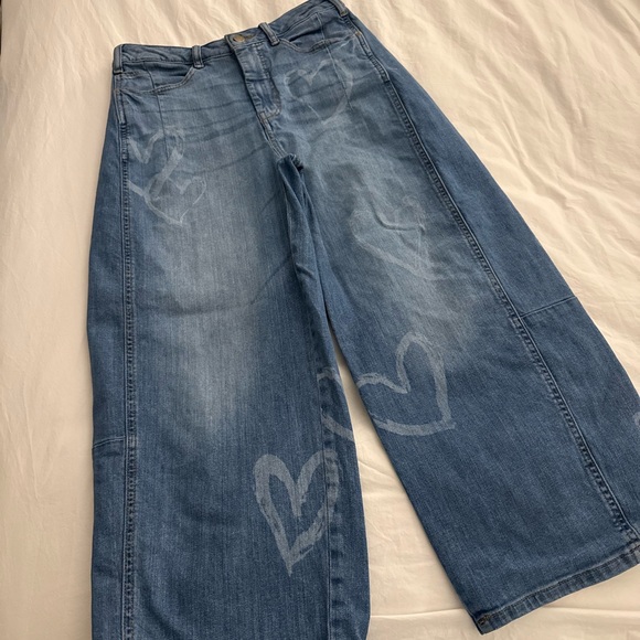 Pilcro Denim - Pilcro Heart Graffiti Barrel Jeans